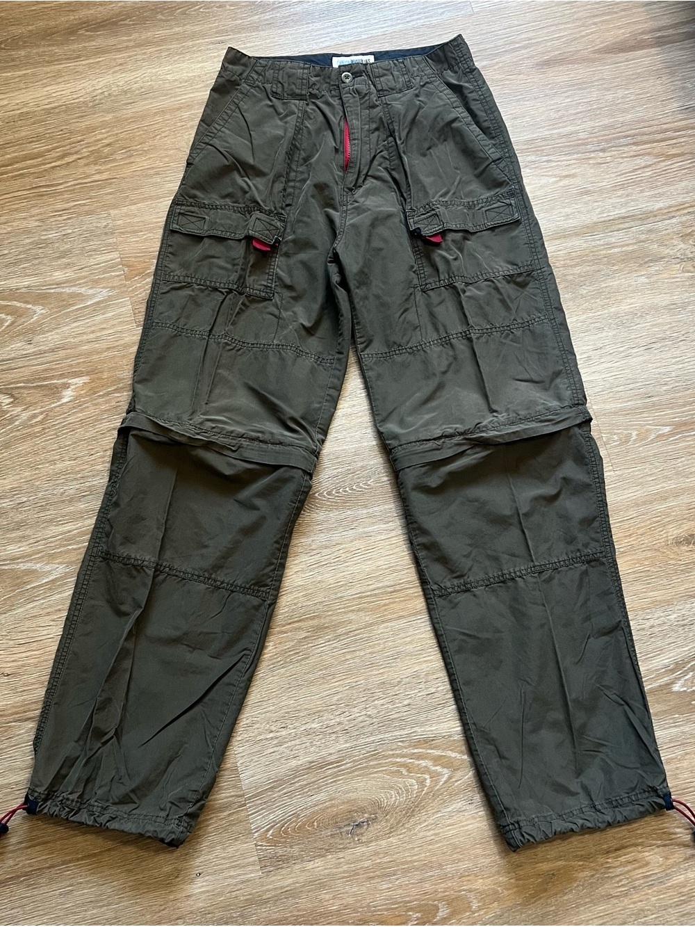 Vintage Y2K Canyon River Blues Convertible Cargo Pants Olive Zip Off 29x30
